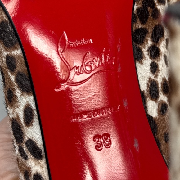 Christian Louboutin Pigalle Follies 100 Leopard Pony Hair Pointed Toe Pump Heels - Picture 11 of 14
